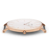  Shop Authentic Daniel Wellington Classic York White Dial Brown Leather Strap Watch For Men - DW00100011 - Luxxuri