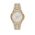  Shop Authentic Michael Kors Lennox Three Hand Crystals White Dial Gold Steel Strap Watch For Women - MK6991 - Luxxuri