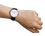  Shop Authentic Daniel Wellington Classic Sheffield White Dial Black Leather Strap Watch For Men - DW00100020 - Luxxuri