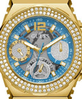  Shop Authentic Guess Fusion Chronograph Blue Dial Blue Leather Strap Watch For Women - GW0553L3 - Luxxuri