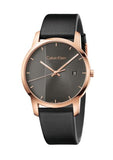  Shop Authentic Calvin Klein City Quartz Grey Dial Black Leather Strap Watch for Men - K2G2G6C3 - Luxxuri