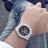  Shop Authentic Hugo Boss Ikon Black Dial Silver Steel Strap Watch for Men - 1512965 - Luxxuri