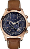  Shop Authentic Guess Persuit Chronograph Blue Dial Brown Leather Strap Watch for Men - W0500G1 - Luxxuri