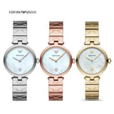  Shop Authentic Emporio Armani Arianna White Mother of Pearl Dial Rose Gold Steel Strap Watch For Women - AR11236 - Luxxuri