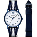  Shop Authentic Emporio Armani Kappa Dress White Dial Two Tone NATO Strap Watch For Men - AR80005 - Luxxuri