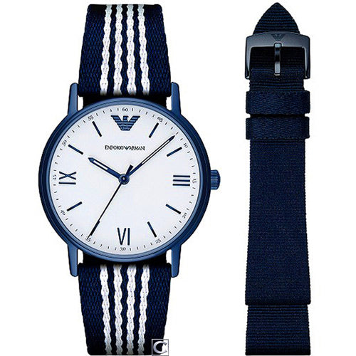  Shop Authentic Emporio Armani Kappa Dress White Dial Two Tone NATO Strap Watch For Men - AR80005 - Luxxuri