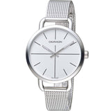  Shop Authentic Calvin Klein Even White Dial Silver Mesh Bracelet Watch for Women - K7B23126 - Luxxuri