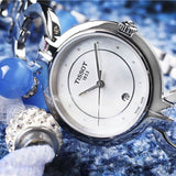  Shop Authentic Tissot T Trend Flamingo Mother of Pearl Dial Silver Steel Strap Watch for Women - T094.210.11.116.00 - Luxxuri