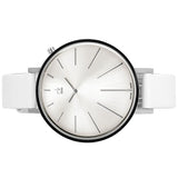  Shop Authentic Calvin Klein Equal White Dial White Leather Strap Watch for Women - K3E231L6 - Luxxuri