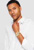  Shop Authentic Guess Continental Diamonds Gold Dial Gold Steel Strap Watch for Men - GW0261G2 - Luxxuri