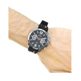  Shop Authentic Tommy Hilfiger Decker Quartz Black Dial Black Rubber Strap Watch for Men - 1791473 - Luxxuri