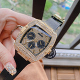 Shop Authentic Guess Phoenix Multifunction Crystals Gold Dial Black Silicone Strap Watch For Men - GW0048G2 - Luxxuri