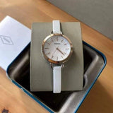  Shop Authentic Fossil Classic Minute White Dial White Leather Strap Watch for Women - BQ3328 - Luxxuri