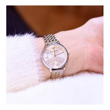  Shop Authentic Emporio Armani Silver Sunray Dial Two Tone Steel Strap Watch For Women - AR11113 - Luxxuri