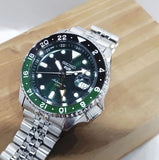  Shop Authentic Seiko 5 Sports SKX GMT Automatic Green Dial Silver Steel Strap Watch For Men - SSK035K1 - Luxxuri