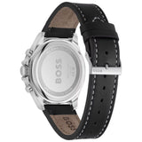 Shop Authentic Hugo Boss Troper Chronograph Black Dial Black Leather Strap Watch For Men - 1514099 - Luxxuri