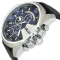  Shop Authentic Diesel Mega Chief Chronograph Blue Dial Black Leather Strap Watch For Men - DZ4423 - Luxxuri