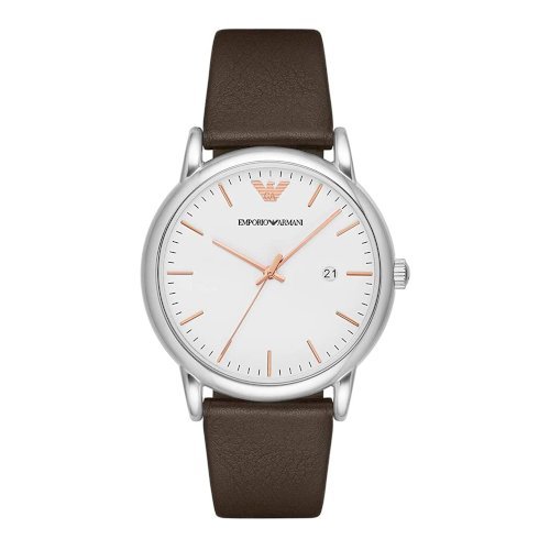  Shop Authentic Emporio Armani Herren White Dial Brown Leather Strap Watch For Men - AR11103 - Luxxuri