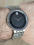  Shop Authentic Movado Esperanza 39mm Black Dial Silver Steel Strap Watch For Men - 0607057 - Luxxuri