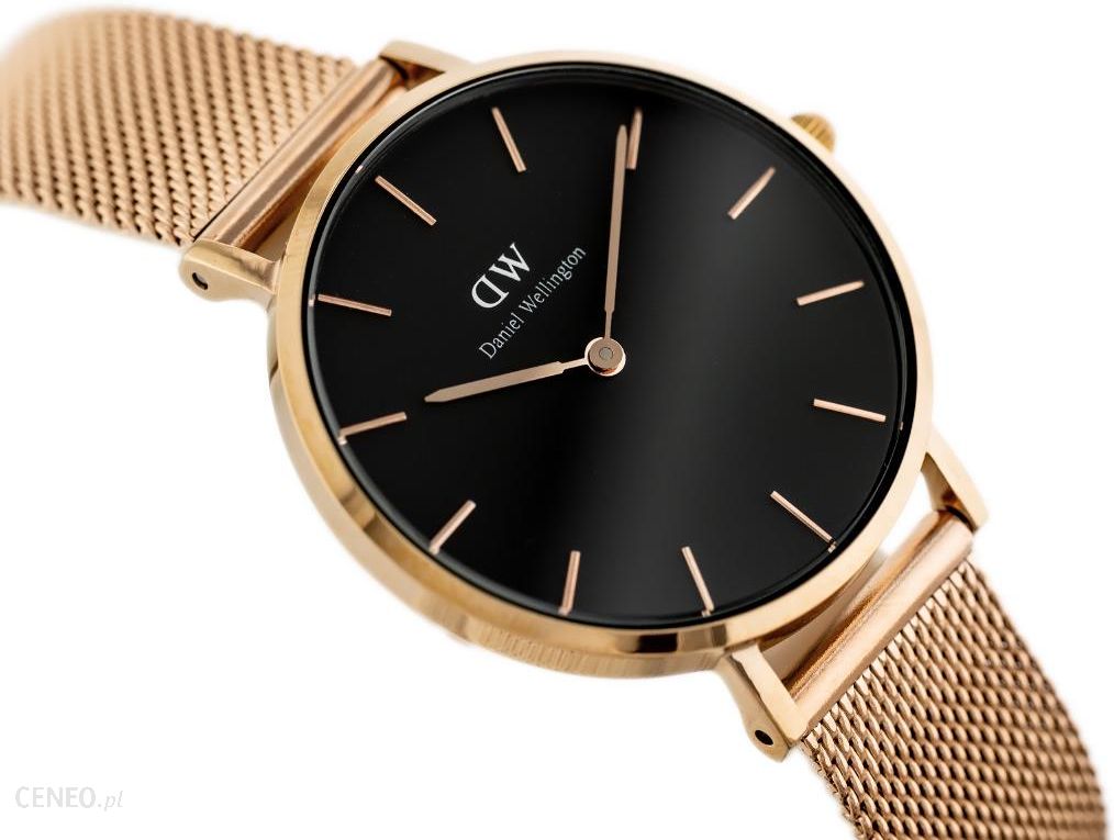  Shop Authentic Daniel Wellington Classic Melrose Black Dial Rose Gold Mesh Bracelet Watch For Women - DW00100161 - Luxxuri