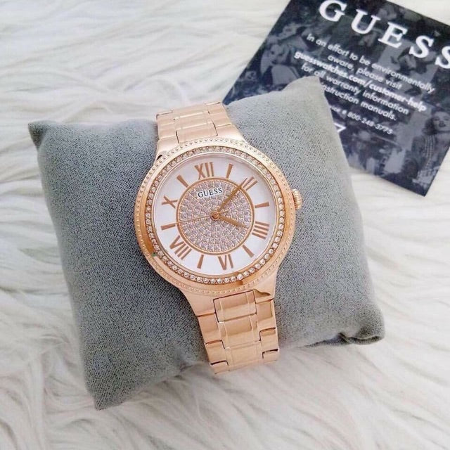  Shop Authentic Guess Madison Diamonds White Dial Rose Gold Steel Strap Watch for Women - W0637L3 - Luxxuri