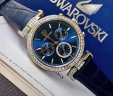  Shop Authentic Swarovski Era Journey Blue Dial Blue Leather Strap Watch for Women - 5479239 - Luxxuri