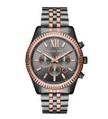  Shop Authentic Michael Kors Lexington Chronograph Black Dial Two Tone Steel Strap Watch for Men - MK8561 - Luxxuri