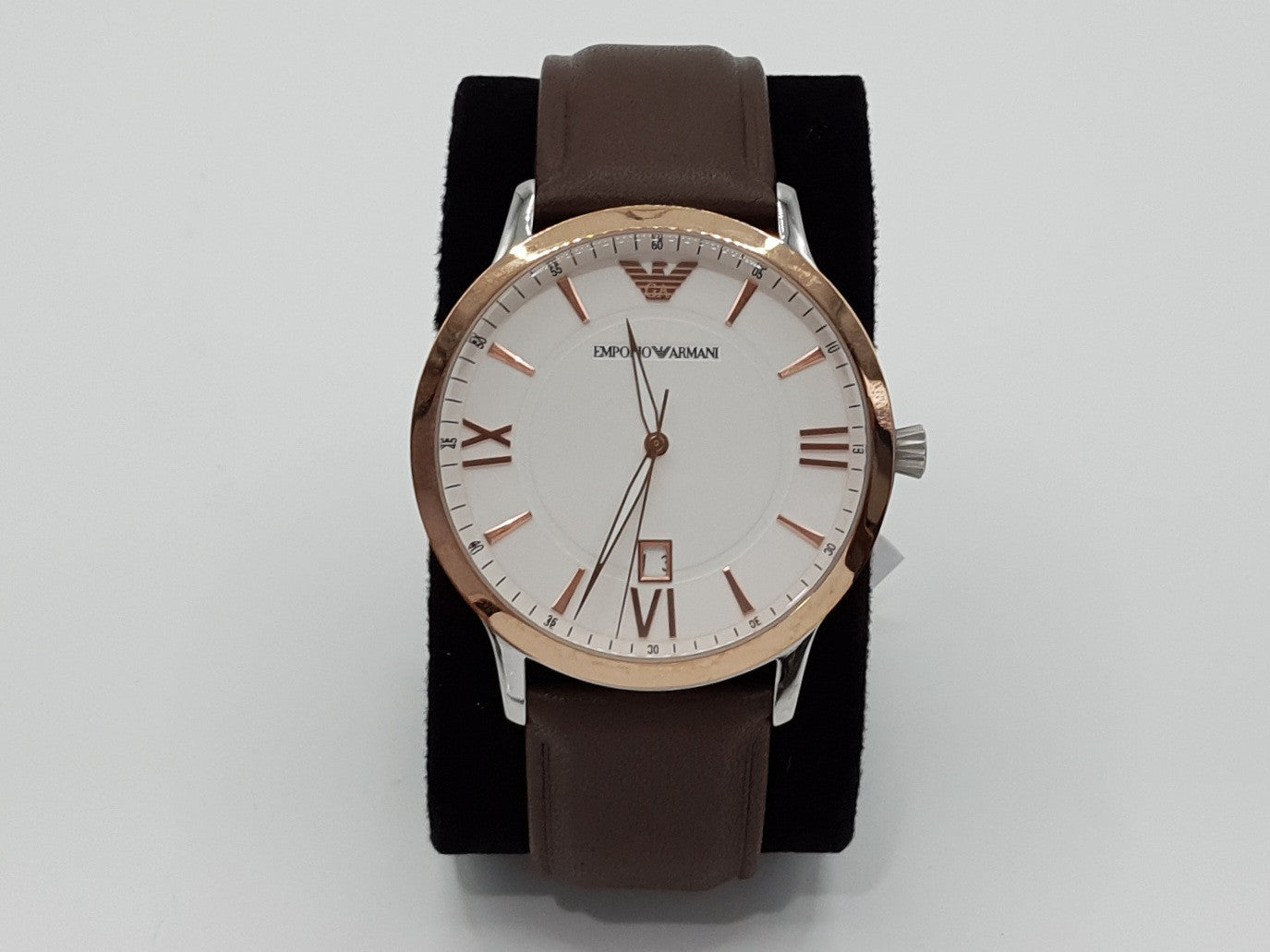  Shop Authentic Emporio Armani Giovanni Quartz White Dial Brown Leather Strap Watch For Men - AR11211 - Luxxuri