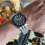  Shop Authentic Fossil FB-01 Chronograph Black Dial Silver Steel Strap Watch for Men - FS5837 - Luxxuri