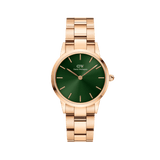 Shop Authentic Daniel Wellington Iconic Link Emerald Green Dial Rose Gold Steel Strap Watch For Women - DW00100419 - Luxxuri