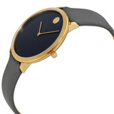  Shop Authentic Movado 70th Anniversary Special Edition Grey Dial Grey Leather Strap Watch For Women - 0607140 - Luxxuri