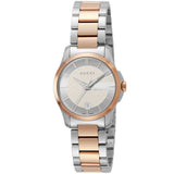  Shop Authentic Gucci G Timeless Silver Dial Two Tone Steel Strap Watch For Women - YA126528 - Luxxuri