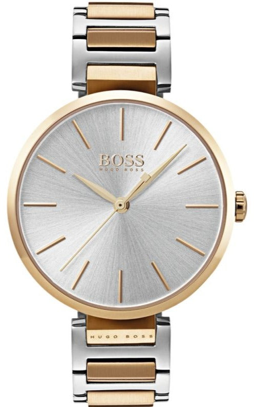  Shop Authentic Hugo Boss Allusion Quartz Silver Dial Two Tone Steel Strap Watch For Women - 1502417 - Luxxuri
