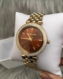  Shop Authentic Michael Kors Darci Amber Dial Gold Steel Strap Watch for Women - MK3408 - Luxxuri