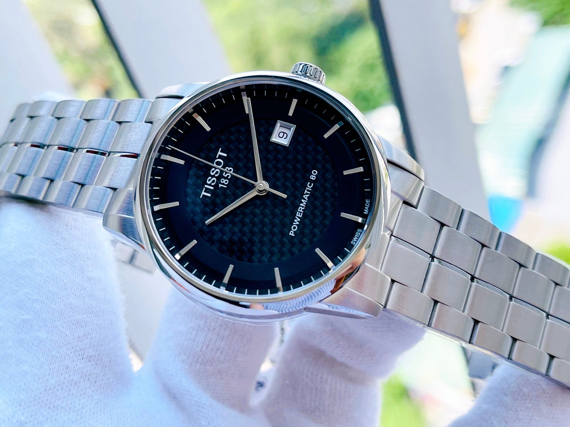  Shop Authentic Tissot Luxury Powermatic 80 Black Dial Silver Steel Strap Watch for Men - T086.407.11.201.02 - Luxxuri