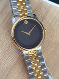  Shop Authentic Movado Museum Classic Black Dial Two Tone Steel Strap Watch For Women - 0606605 - Luxxuri