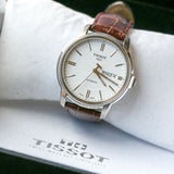  Shop Authentic Tissot Automatics III Steel White Dial Brown Leather Strap Watch For Men - T065.430.16.031.00 - Luxxuri