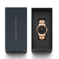  Shop Authentic Daniel Wellington Iconic Link Black Dial Rose Gold Steel Strap Watch For Men - DW00100344 - Luxxuri