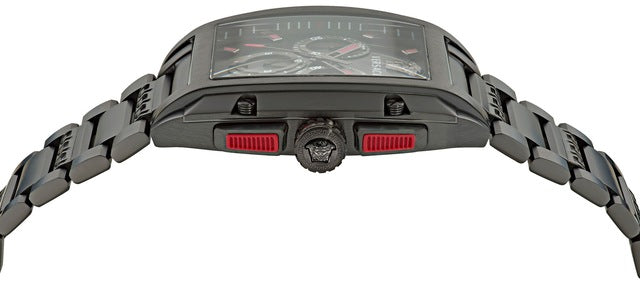  Shop Authentic Versace Dominus Chronograph Quartz Black Dial Black Steel Strap Watch For Men - VE6H00623 - Luxxuri