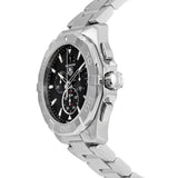 Shop Authentic Tag Heuer Aquaracer Chronograph Black Dial Silver Steel Strap Watch for Men - CAY1110.BA0927 - Luxxuri
