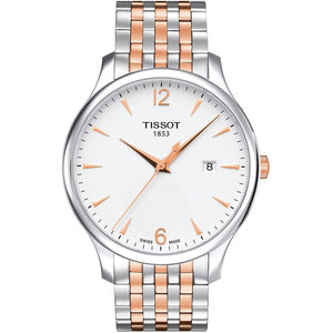  Shop Authentic Tissot T Classic Tradition Lady White Dial Two Tone Steel Strap Watch For Women - T063.210.22.037.01 - Luxxuri