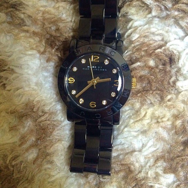  Shop Authentic Marc Jacobs Amy Black Dial Black Steel Strap Watch for Women - MBM8595 - Luxxuri