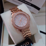  Shop Authentic Guess Crown Jewel Multifunction Diamonds White Dial Rose Gold Steel Strap Watch For Women - GW0410L3 - Luxxuri