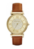  Shop Authentic Michael Kors Catlin Champagne Dial Brown Leather Strap Watch for Women - MK2375 - Luxxuri