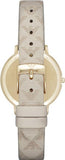  Shop Authentic Emporio Armani Kappa Quartz Silver Dial Beige Leather Strap Watch For Women - AR11042 - Luxxuri