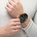  Shop Authentic Hugo Boss Grand Prix Black Dial Black Leather Strap Watch for Men - 1513474 - Luxxuri