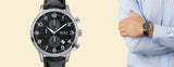  Shop Authentic Hugo Boss Aeroliner Chronograph Quartz Black Dial Black Leather Strap Watch For Men - HB1512448 - Luxxuri