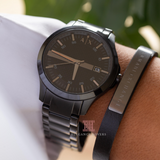  Shop Authentic Armani Exchange Hampton Black Dial Black Steel Strap Watch For Men - AX7101 - Luxxuri