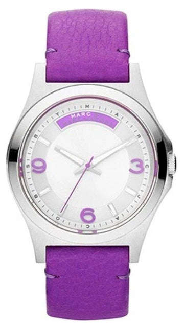 Shop Authentic Marc Jacobs Baby Dave Silver Dial Purple Leather Strap Watch for Women - MBM1262 - Luxxuri