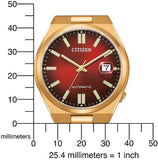  Shop Authentic Citizen Tsuyosa Automatic Red Dial Gold Steel Strap Watch For Men - NJ0153-82X - Luxxuri